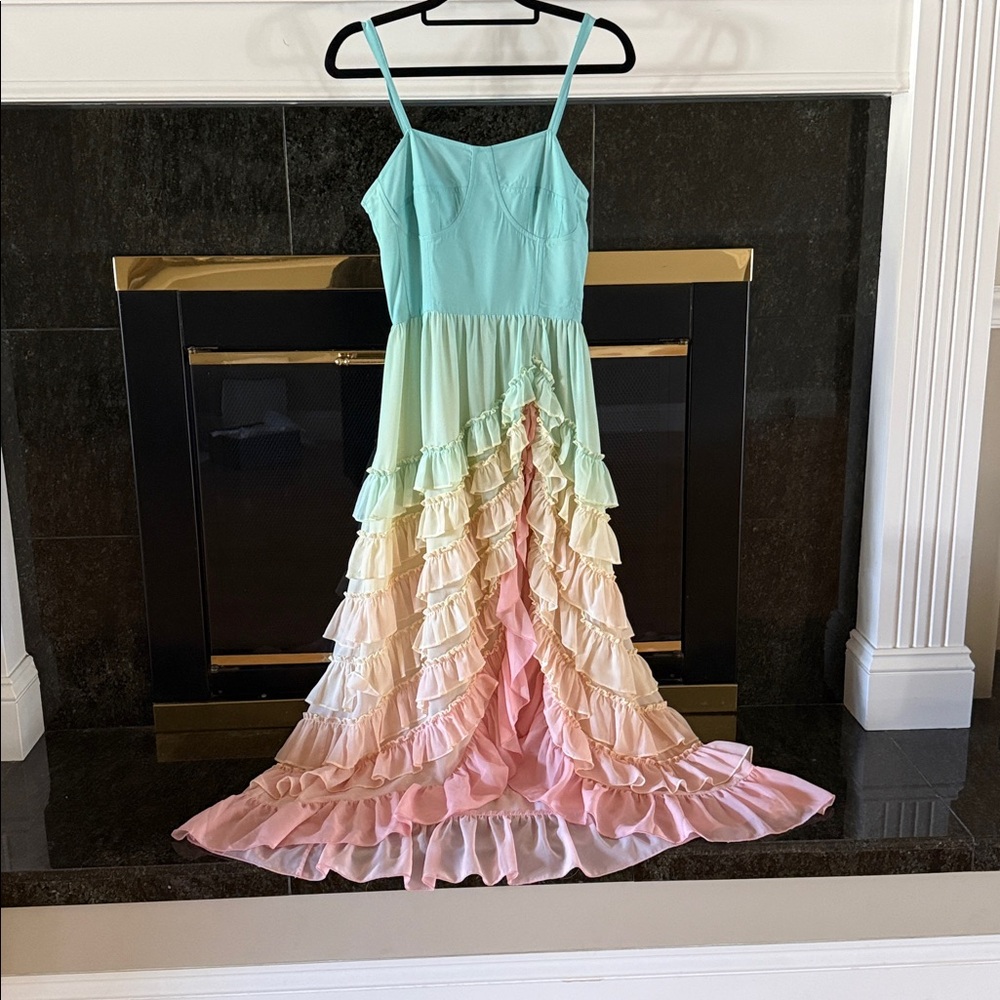 Rococo Sand Ciceli rainbow raffle dress sz S - Picture 5 of 17